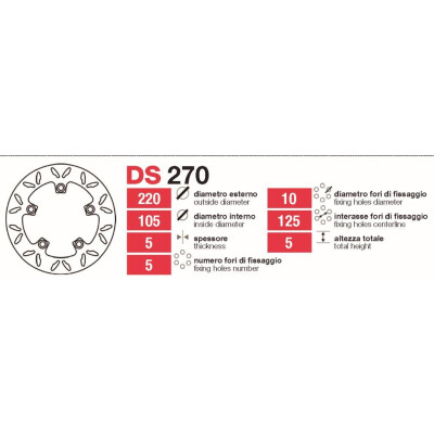 Dischi freno posteriori Yamaha R6-R1 03-08 - DS270