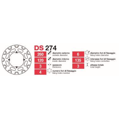 Dischi freno Husqvarna Delt (tutti) - DS274