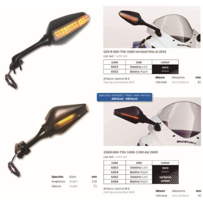 SPECCHIETTO GSXR 600-750-1000-1300 dal 2009 LH
