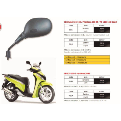 SPECCHIETTO SINISTRO HONDA SH 125 150I 2009