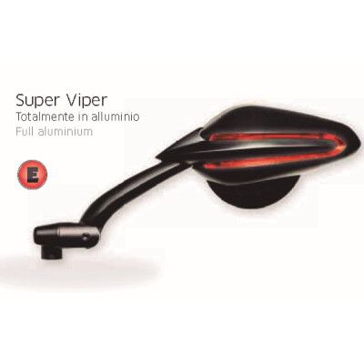 SPECCHIETTO SUPER VIPER NERO CON INDICATORE SINISTRO