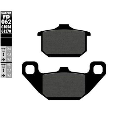 Pastiglie semi metalliche GALFER FD062G1054