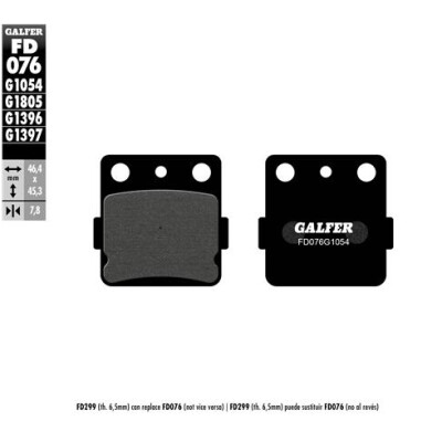 Pastiglie semi metalliche GALFER FD076G1054