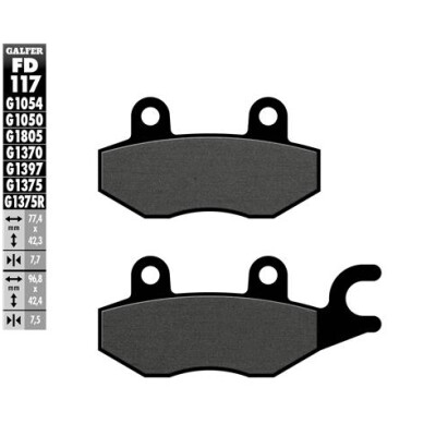 Pastiglie semi metalliche GALFER FD117G1054