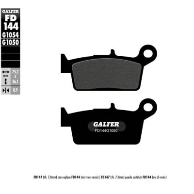 Pastiglie semi metalliche GALFER FD144G1054