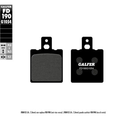 Pastiglie semi metalliche GALFER FD190G1054