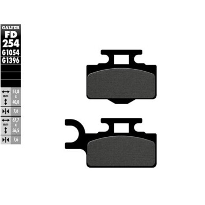 Pastiglie semi metalliche GALFER FD254G1054
