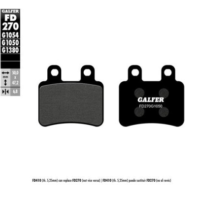 Pastiglie semi metalliche GALFER FD270G1054