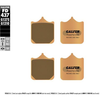 Pastiglie sportive sinterizzate GALFER FD437G1375