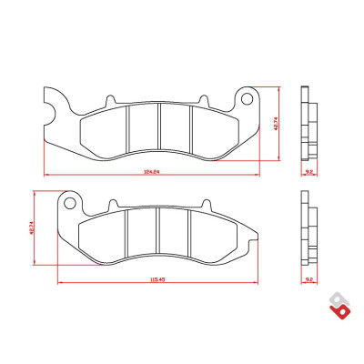 J. PASTIGLIE FRENO BR3250 BRENTA