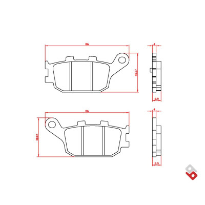 J. PASTIGLIE FRENO BR3251 BRENTA