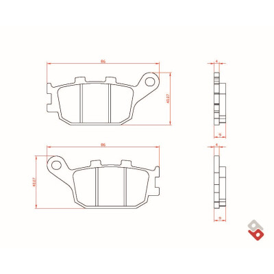 J. PASTIGLIE FRENO BR4072 BRENTA