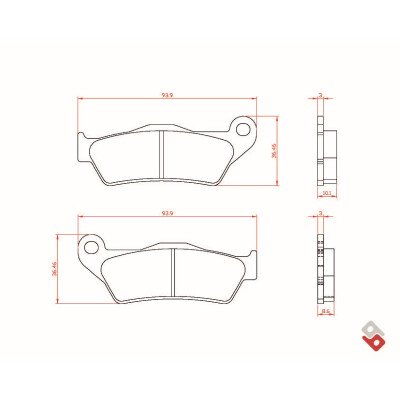 J. PASTIGLIE FRENO BR4084 BRENTA