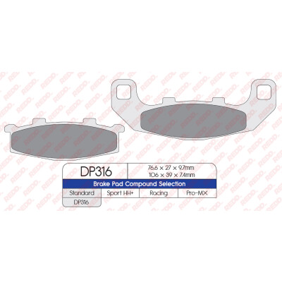 J. PASTIGLIE FRENO DP316