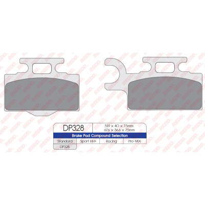 J. PASTIGLIE FRENO DP328