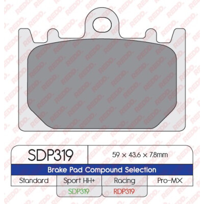 J. PASTIGLIE FRENO SDP319HH+
