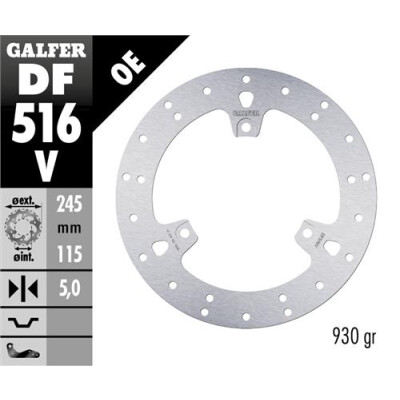 DISCO FRENO DF516V GALFER