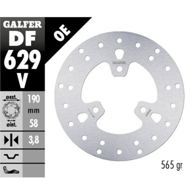 DISCO FRENO DF629V GALFER