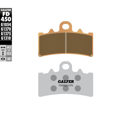 FRENO PASSATO J.FD450-G1375 BIANCO GALFER