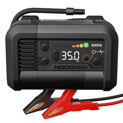 COMPRESSORE D'ARIA PORTATILE 100 PSI + AVVIATORE AL LITIO 12 V 2000 A NOCO AX65
