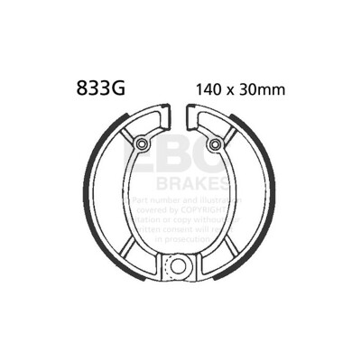 Ganasce freno scanalate EBC 833G