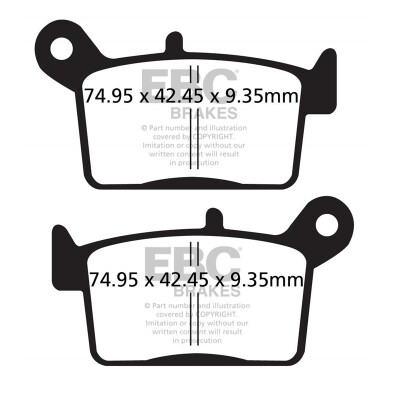 Pastiglie freno organiche EBC FA697