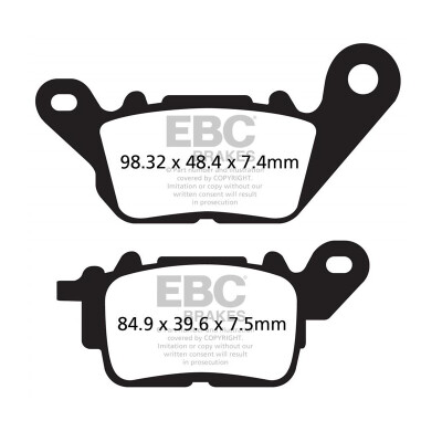 Pastiglie freno organiche per scooter EBC SFA694