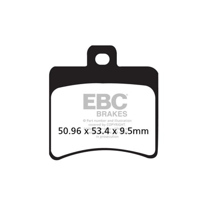 Pastiglie freno per scooter in carbonio EBC SFAC054