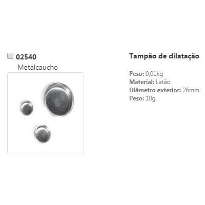 Tassello di espansione METALCAUCHO 2540