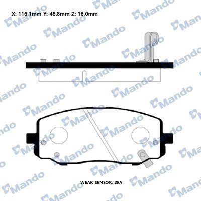 Set pastiglie freno MANDO RMPH66