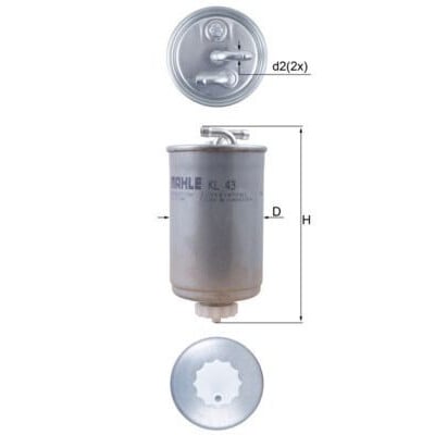 Filtro carburante MAHLE ORIGINAL KL 43