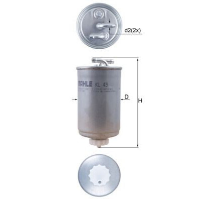 Filtro carburante MAHLE ORIGINAL KL 43