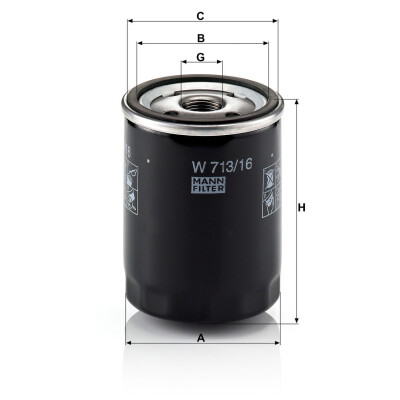 Filtro olio MANN-FILTER W713/15