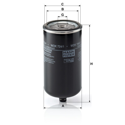 Filtro carburante MANN-FILTER WDK724