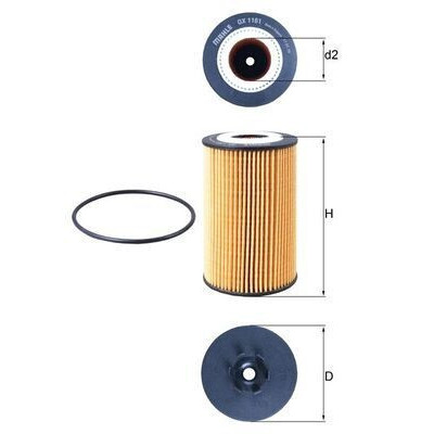 Filtro olio MAHLE ORIGINAL OX 1161D