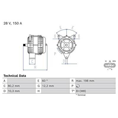 Alternatore BOSCH 0 986 085 990