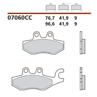 PASTIGLIE FRENO BREMBO 07060