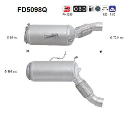 Filtro antiparticolato / particellare, Impianto gas scarico