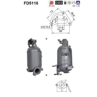 Filtro antiparticolato / particellare, Impianto gas scarico