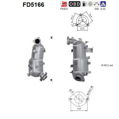 Filtro antiparticolato / particellare, Impianto gas scarico