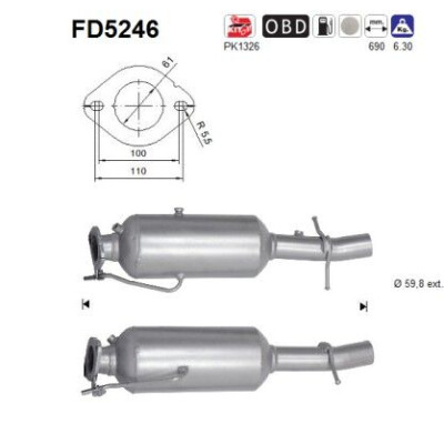 Filtro antiparticolato / particellare, Impianto gas scarico
