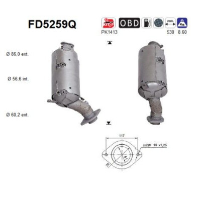 Filtro antiparticolato / particellare, Impianto gas scarico