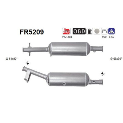Filtro antiparticolato / particellare, Impianto gas scarico