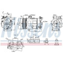 Compressore, climatizzatore NISSENS 890947