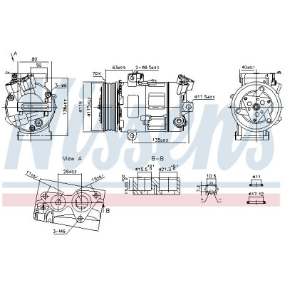 Compressore, climatizzatore NISSENS 890947