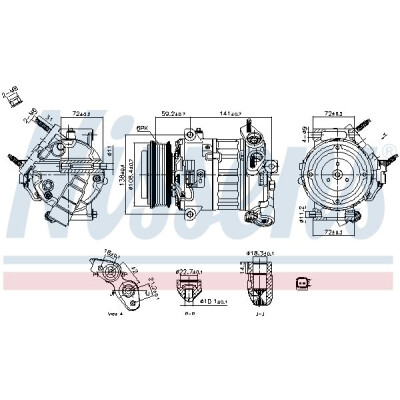 Compressore, climatizzatore NISSENS 890796