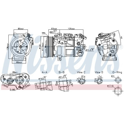 Compressore, climatizzatore NISSENS 891017