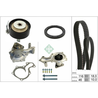 Pompa acqua + Kit cinghie dentate