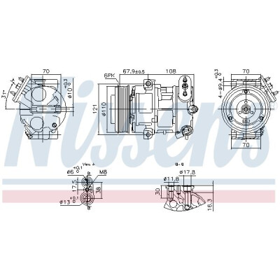 Compressore, climatizzatore NISSENS 890663