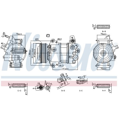 Compressore, climatizzatore NISSENS 890786